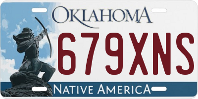 OK license plate 679XNS