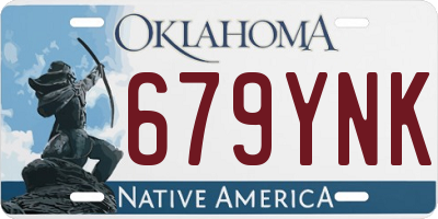 OK license plate 679YNK