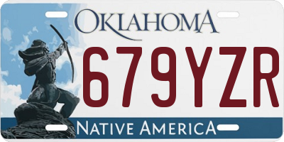 OK license plate 679YZR