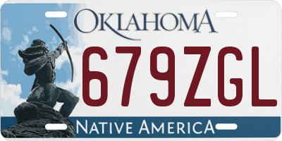 OK license plate 679ZGL