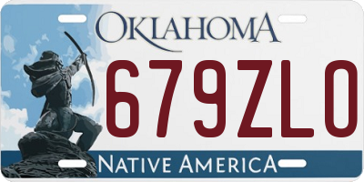 OK license plate 679ZLO