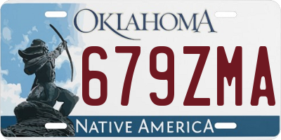 OK license plate 679ZMA