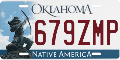 OK license plate 679ZMP
