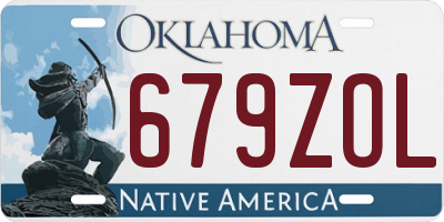 OK license plate 679ZOL