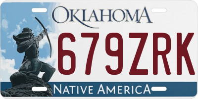 OK license plate 679ZRK