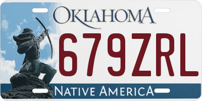 OK license plate 679ZRL