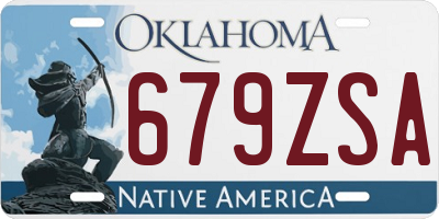 OK license plate 679ZSA