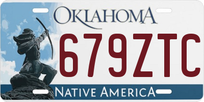 OK license plate 679ZTC
