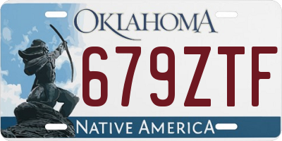 OK license plate 679ZTF