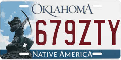 OK license plate 679ZTY