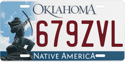OK license plate 679ZVL