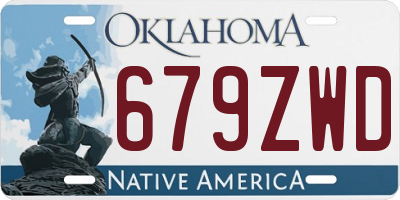 OK license plate 679ZWD