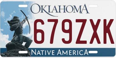 OK license plate 679ZXK