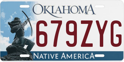 OK license plate 679ZYG