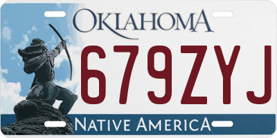 OK license plate 679ZYJ