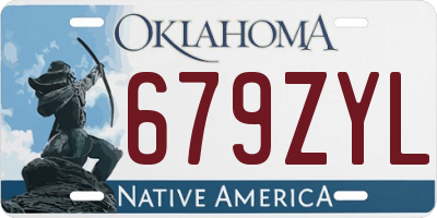OK license plate 679ZYL