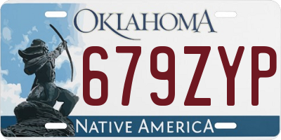 OK license plate 679ZYP