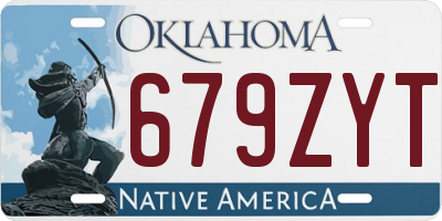 OK license plate 679ZYT