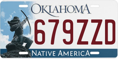 OK license plate 679ZZD