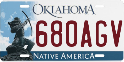 OK license plate 680AGV