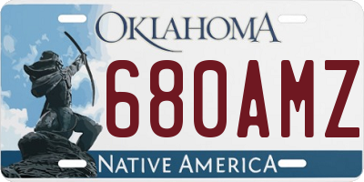 OK license plate 680AMZ