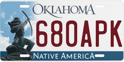 OK license plate 680APK