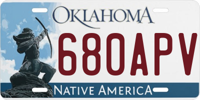 OK license plate 680APV