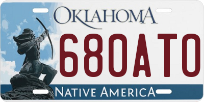 OK license plate 680ATO