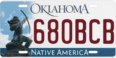 OK license plate 680BCB