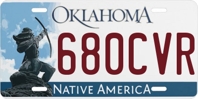 OK license plate 680CVR