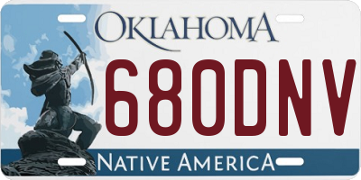 OK license plate 680DNV