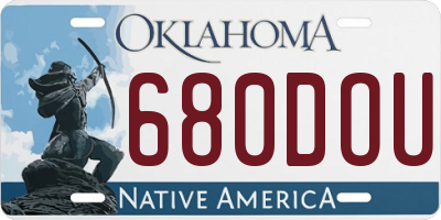 OK license plate 680DOU