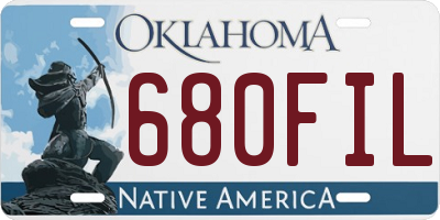 OK license plate 680FIL