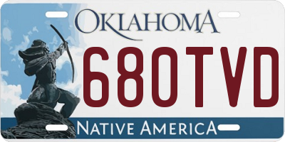 OK license plate 680TVD