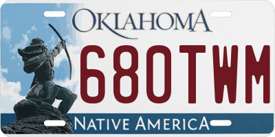 OK license plate 680TWM
