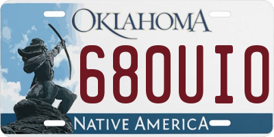 OK license plate 680UIO