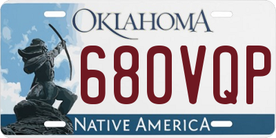OK license plate 680VQP
