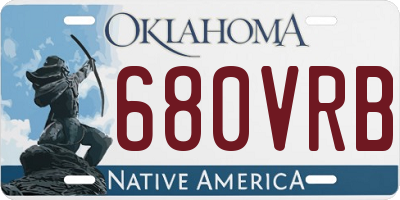 OK license plate 680VRB