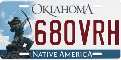 OK license plate 680VRH