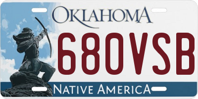 OK license plate 680VSB