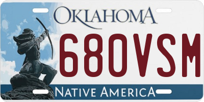 OK license plate 680VSM