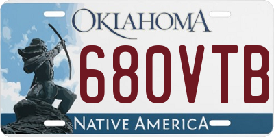 OK license plate 680VTB