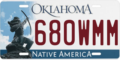 OK license plate 680WMM