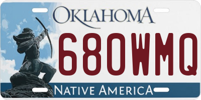 OK license plate 680WMQ