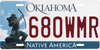 OK license plate 680WMR