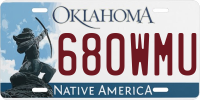 OK license plate 680WMU