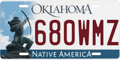 OK license plate 680WMZ
