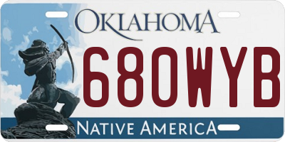 OK license plate 680WYB