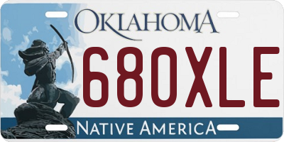 OK license plate 680XLE