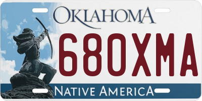 OK license plate 680XMA